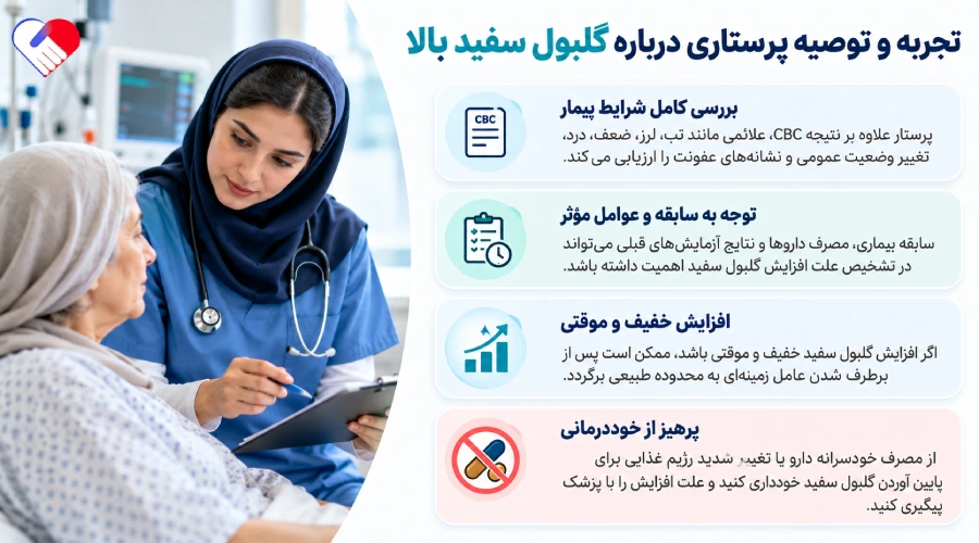 تجربه و توصیه پرستاری درباره گلبول سفید بالا تجربه و توصیه پرستاری درباره گلبول سفید بالا