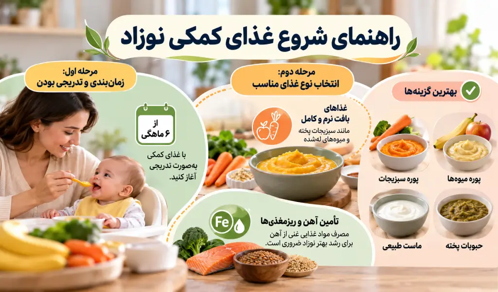 غذای کمکی نوزاد غذای کمکی نوزاد