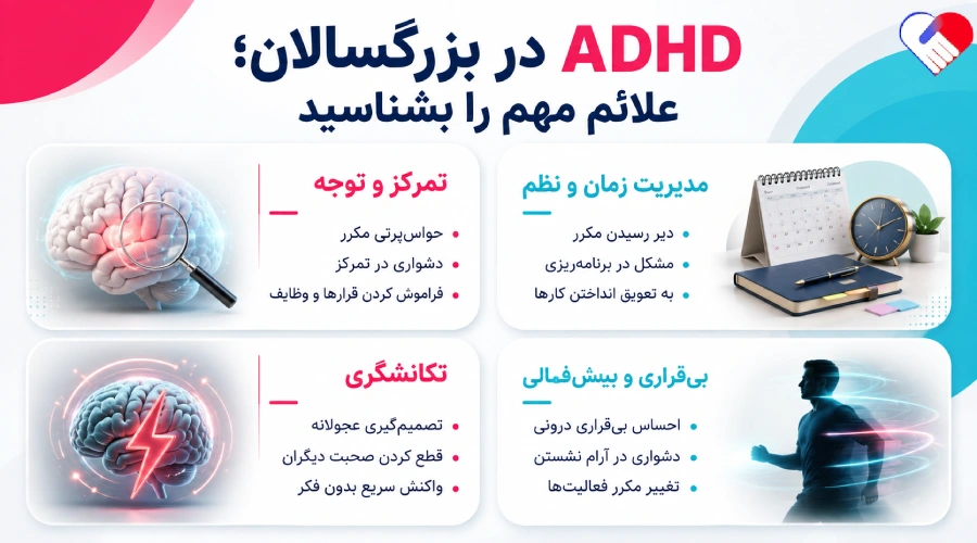 ADHD در بزرگسالان؛ علائم مهم را بشناسید ADHD در بزرگسالان؛ علائم مهم را بشناسید