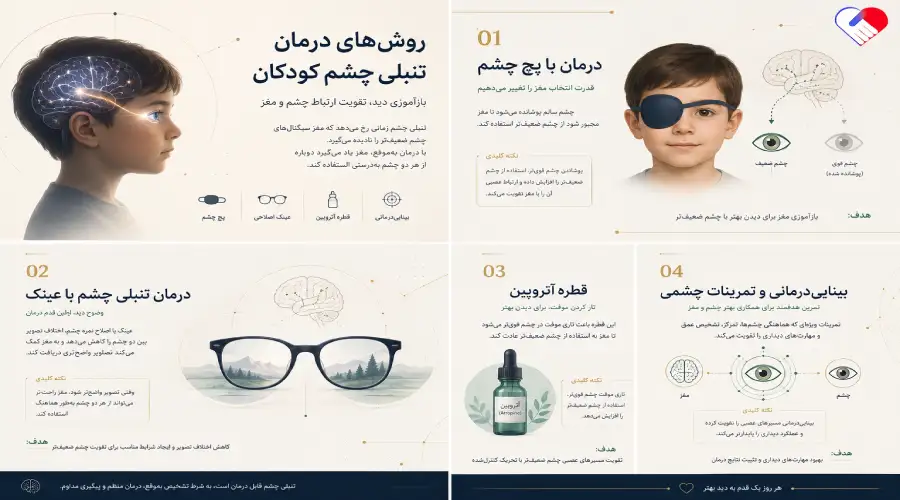 روشهای درمان تنبلی چشم کودکان روشهای درمان تنبلی چشم کودکان