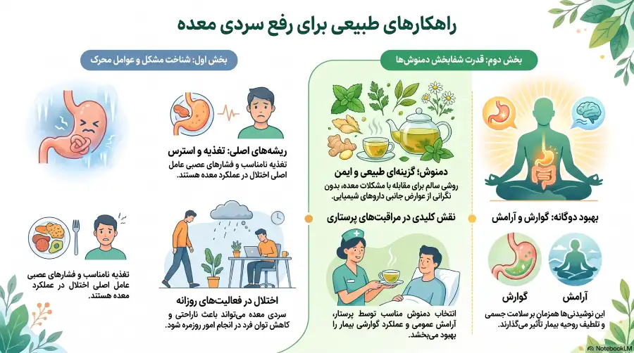 راهکارهای طبیعی رفع سردی معده