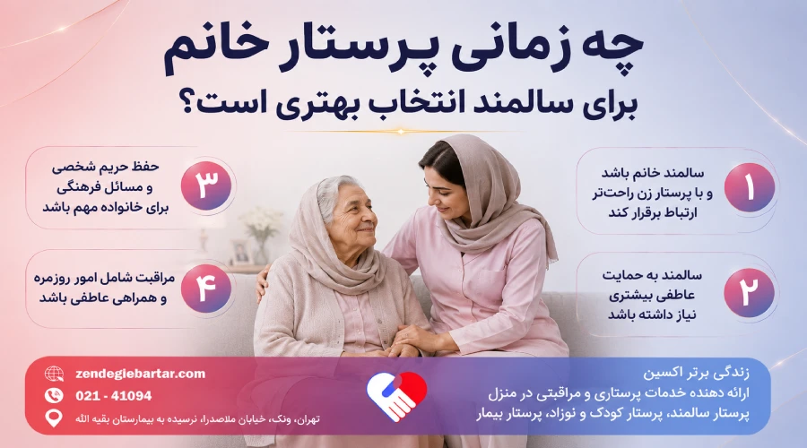 چه زمانی پرستار خانم برای سالمند استخدام کنیم؟ چه زمانی پرستار خانم برای سالمند استخدام کنیم؟