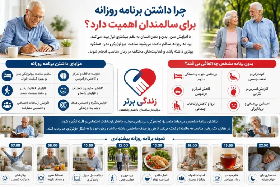 بهترین برنامه روزانه سالمندان بهترین برنامه روزانه سالمندان